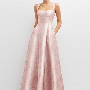 Dessy Collection/Alfred Sung Bow and Blossom Bridesmaid dress